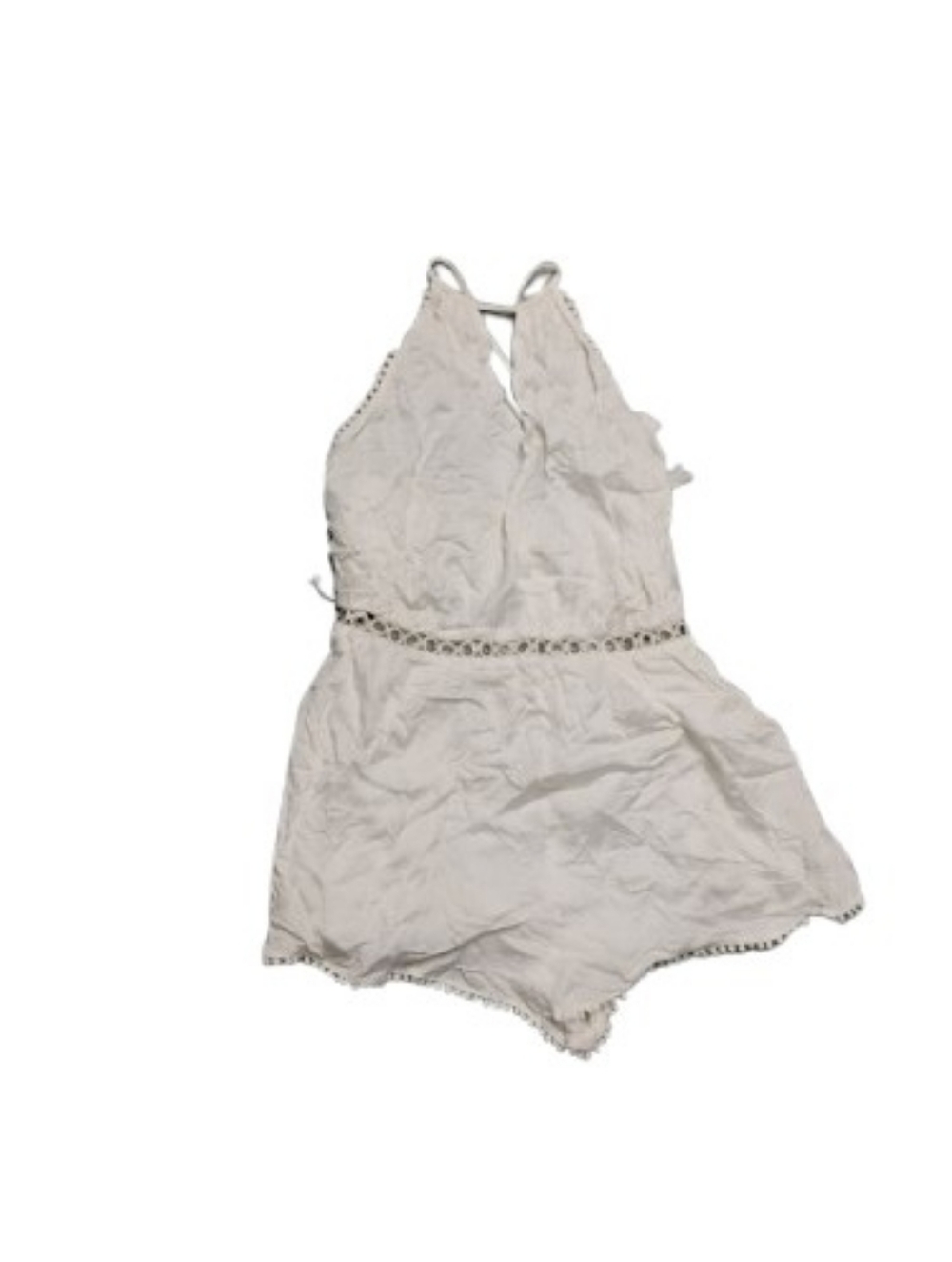 The Jetset Diaries Halter Keyhole Romper Sz S